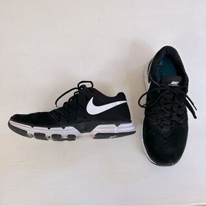 Nike Black w/White Check Lunar Fingertrap Trainer Form Fit Shoes